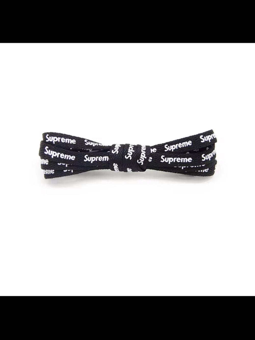 Supreme Black Logo Shoelaces sup